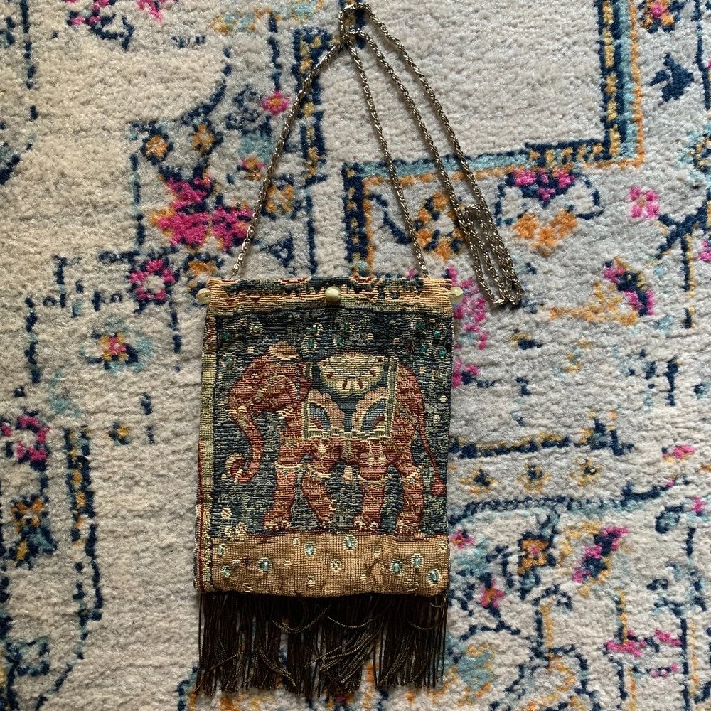 Vintage Bohemian Elephant Crossbody Purse